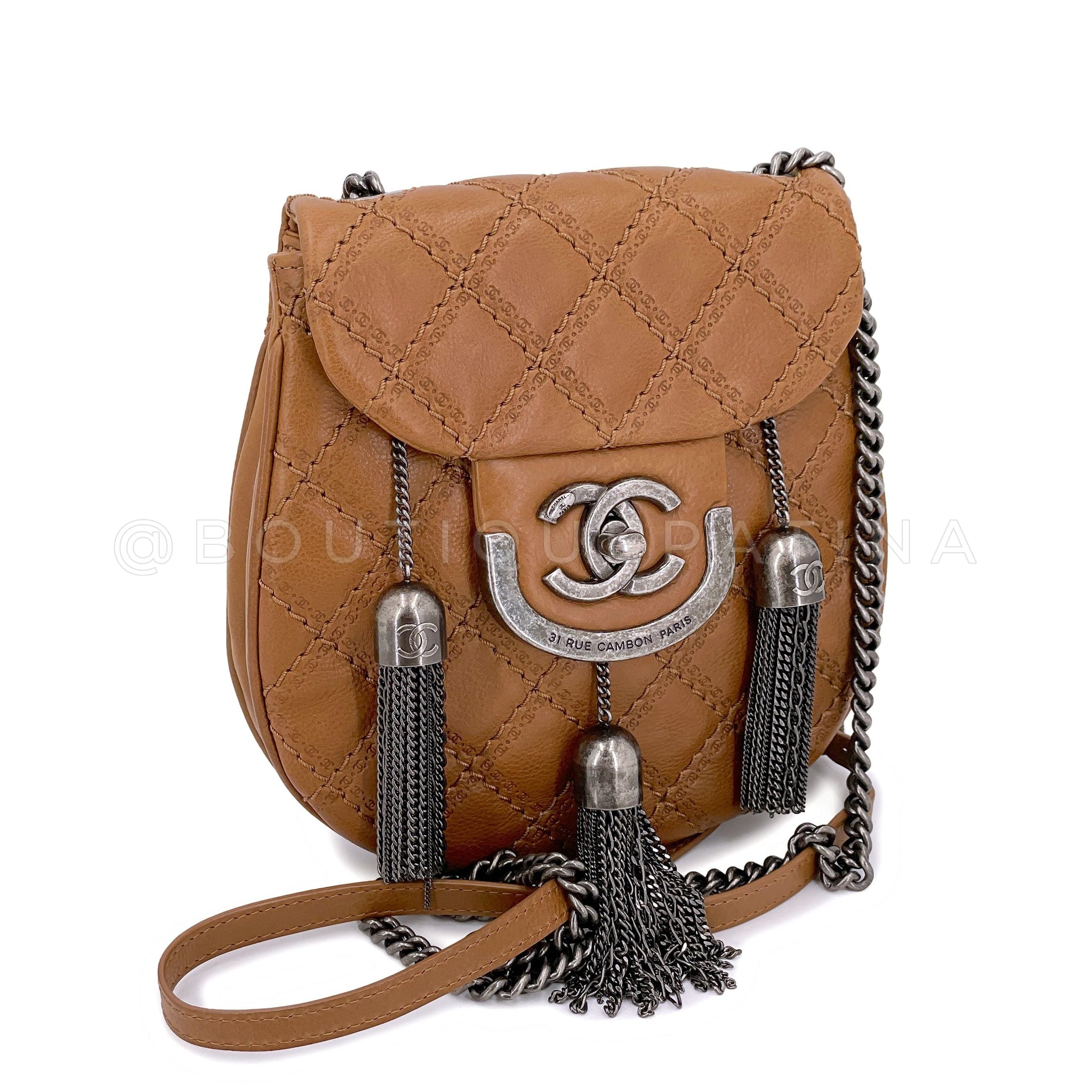 Chanel 2013 Paris-Edinburgh Beige Coco Scottish Sporran Flap Bag