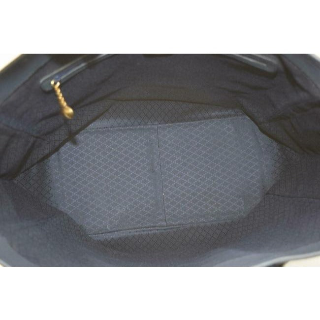 Gucci Xl Satchel Slate Blue Suede And Leather Tote