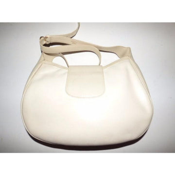 Gucci Vintage Ivory Leather Satchel