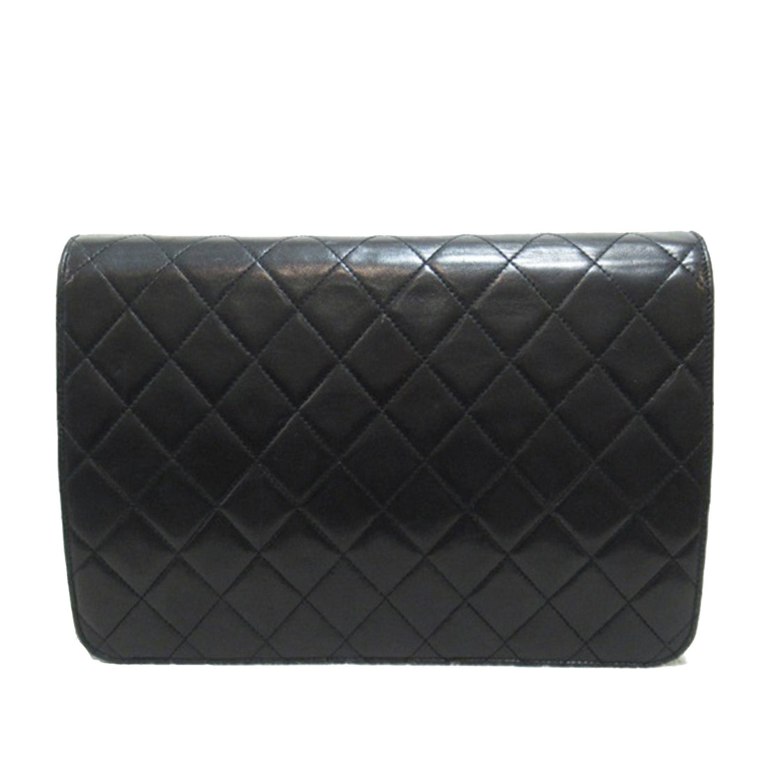 Chanel CC Quilted Lambskin Single Flap Crossbody Bag