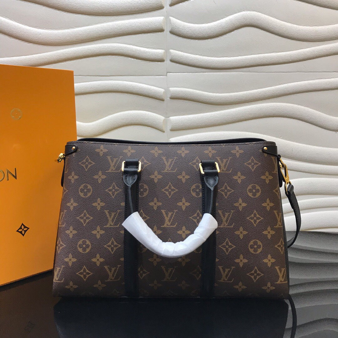 LV Soufflot MM Monogram Canvas Black For Womtlm, WoHandbag, Shoulder And Crossbody Bags 14.2in/36cm LV M44817