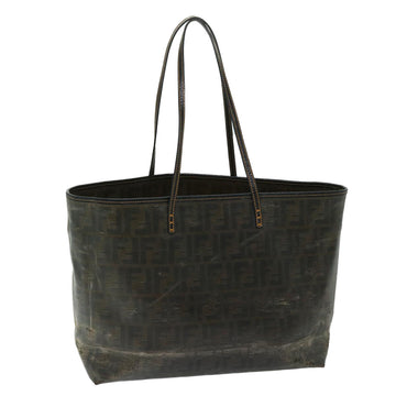 FENDI Zucca Canvas Tote Bag Brown Auth 68069