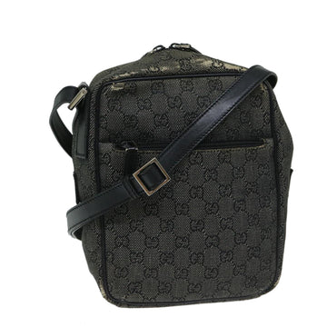GUCCI GG Canvas Shoulder Bag Gray 03136 Auth 68470