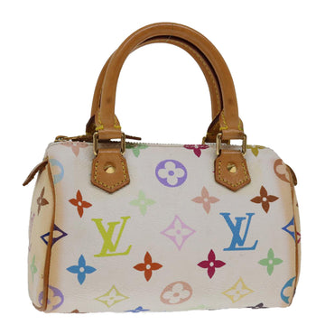 LOUIS VUITTON Monogram Multicolor Mini Speedy Bag White M92645 LV Auth 68484