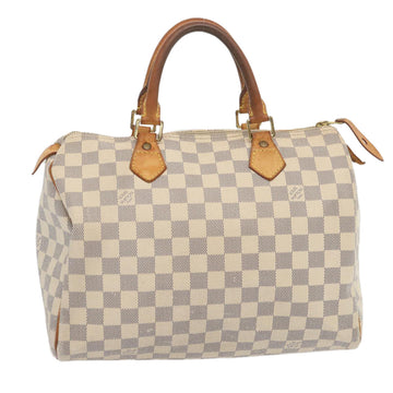 LOUIS VUITTON Damier Azur Speedy 30 Hand Bag N41533 LV Auth 68486