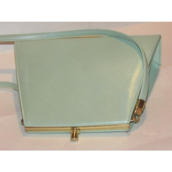 Bally Vintage Pursesdesigner Purses Mint Green Leather Shoulder Bag