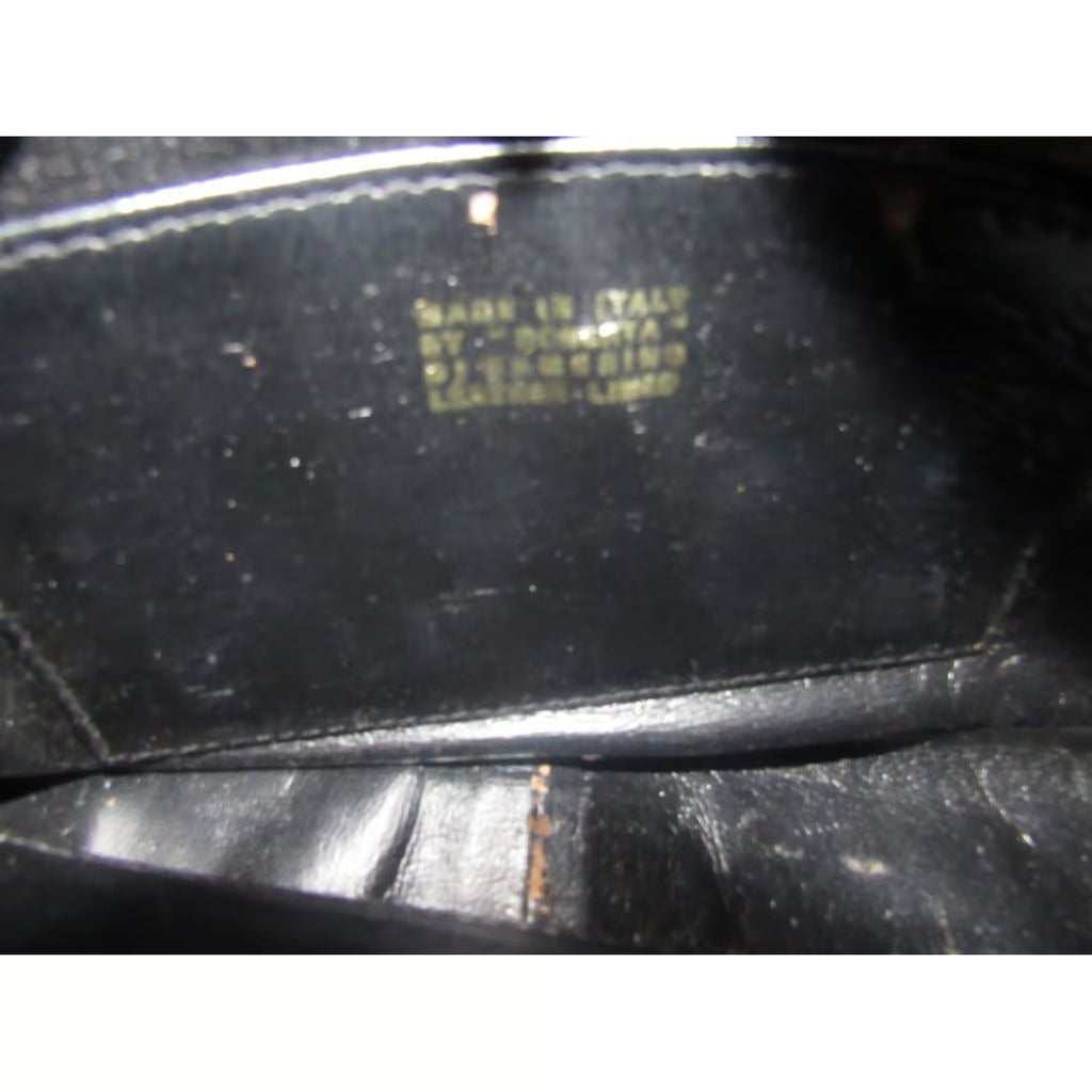 Roberta di Camerino Art Deco look velvet & leather two-way purse