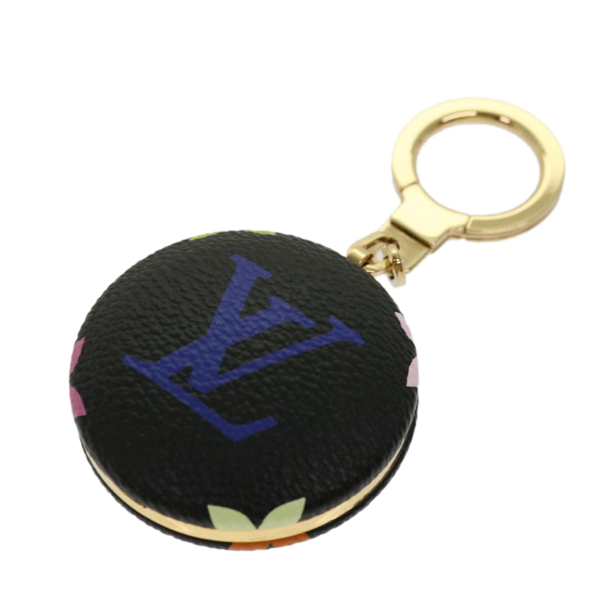 LOUIS VUITTON Multicolor Canvas Astropill Key Holder Black M51912 Auth 69095SA