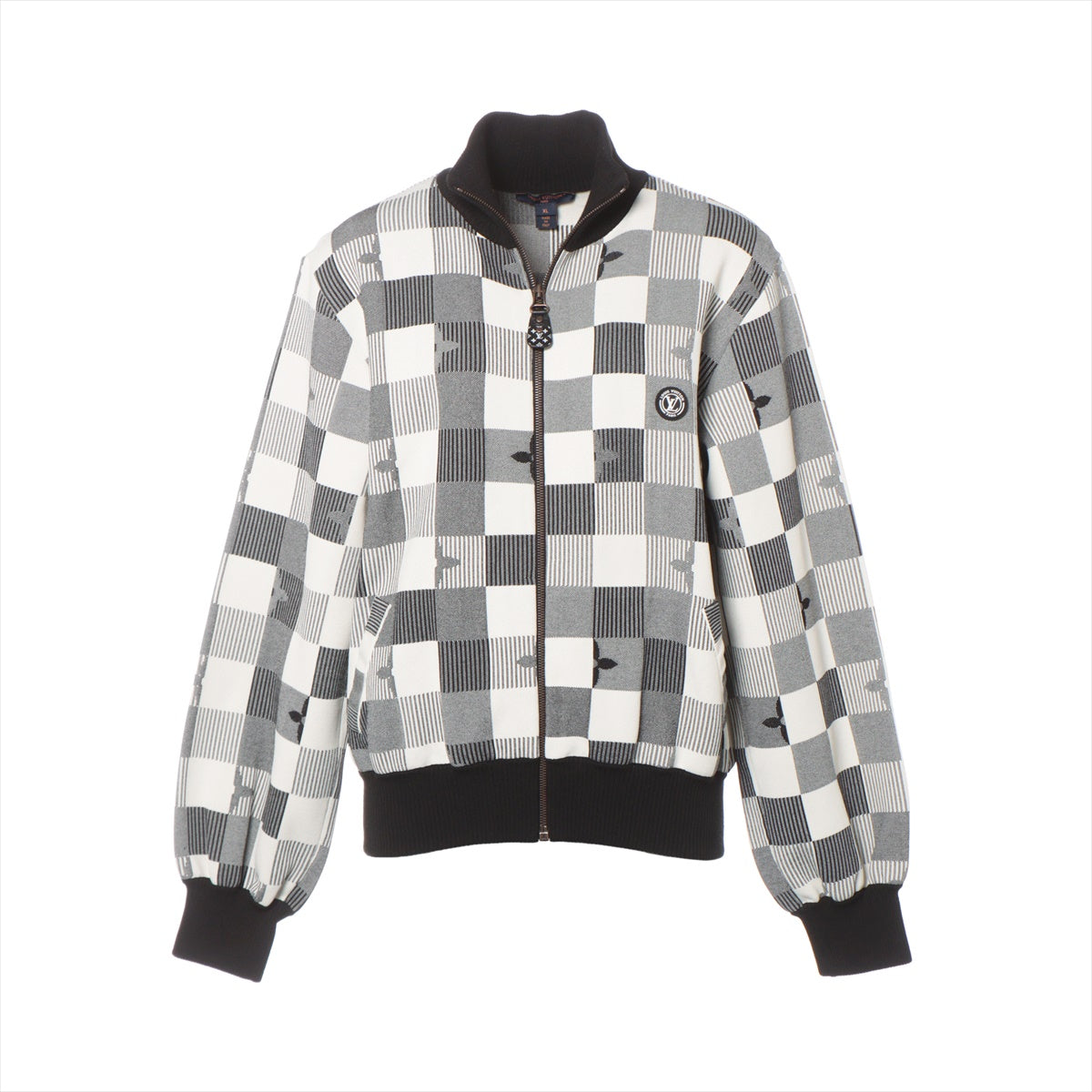 Louis Vuitton 23SS Lon x Nylon  Jacket XL  Grey x White Monogram Damier