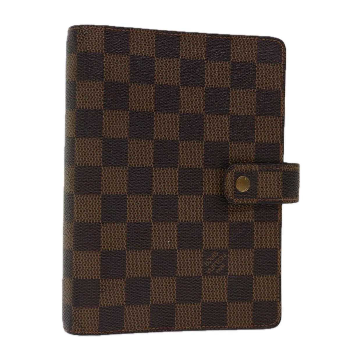 LOUIS VUITTON Damier Ebene Agenda MM Day Planner Cover R20240 LV Auth 69800