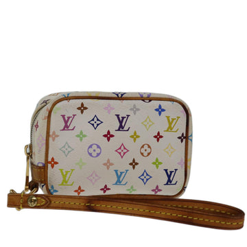 LOUIS VUITTON Monogram Multicolor Trousse Wapity Pouch White M58033 Auth 69836