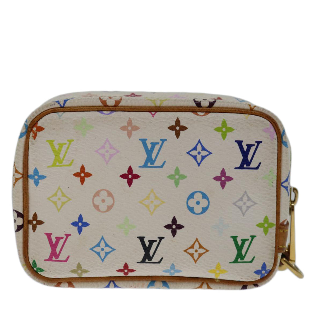 LOUIS VUITTON Monogram Multicolor Trousse Wapity Pouch White M58033 Auth 69836