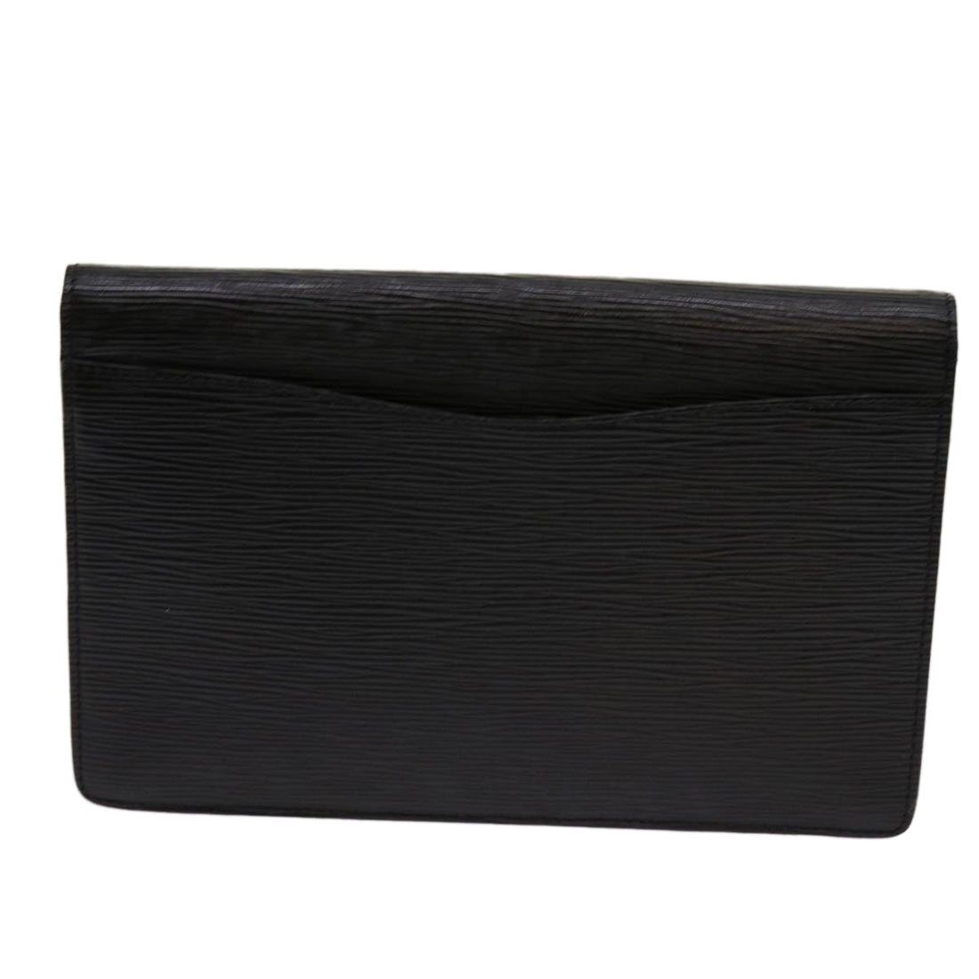 LOUIS VUITTON Epi Montaigne 27 Clutch Bag Black M52652 LV Auth 69871