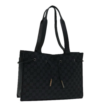 GUCCI GG Canvas Tote Bag Black 120836 Auth 69947
