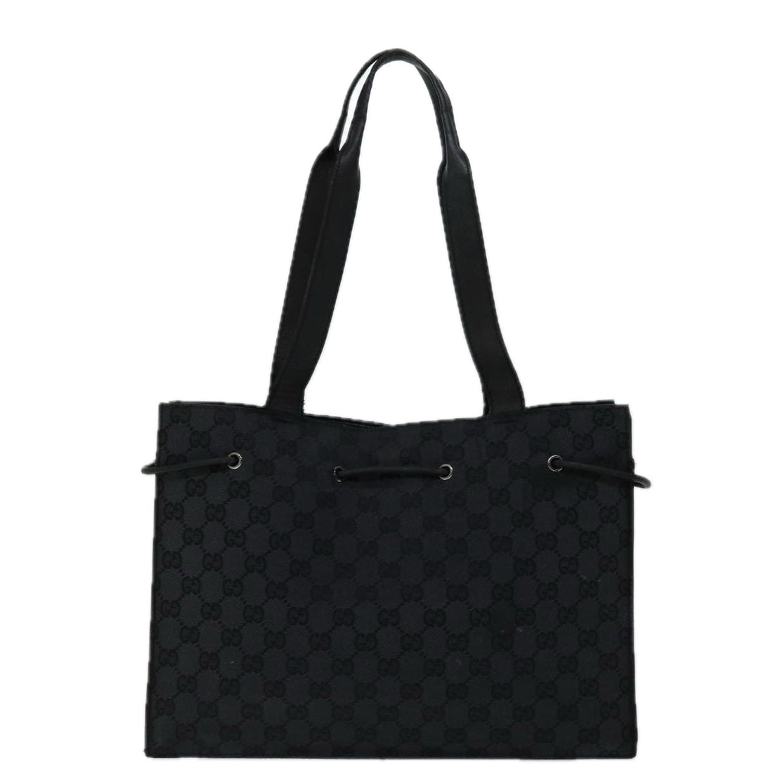GUCCI GG Canvas Tote Bag Black 120836 Auth 69947