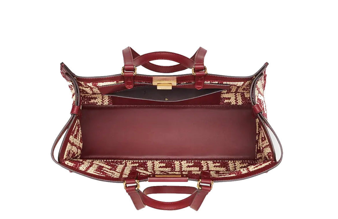 Fendi Peekaboo X Raffia Tote