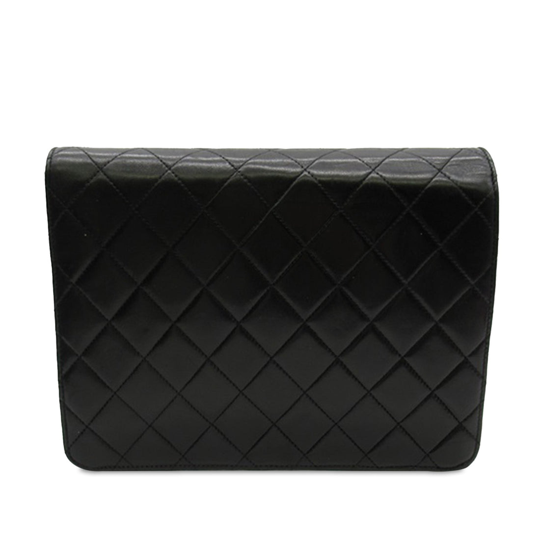 Chanel CC Quilted Lambskin Single Flap Crossbody Bag