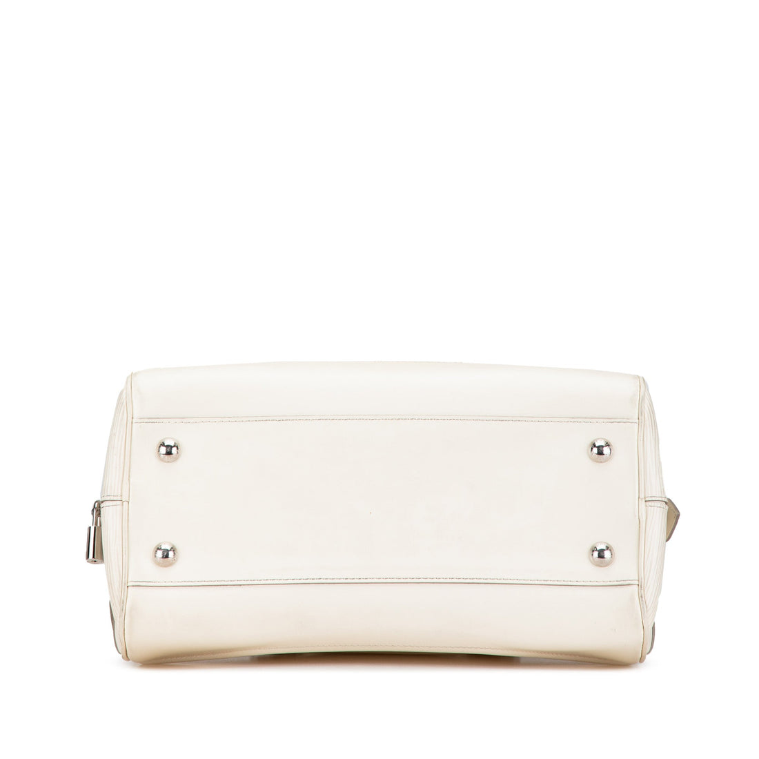 White Louis Vuitton Epi Bowling Montaigne PM Handbag