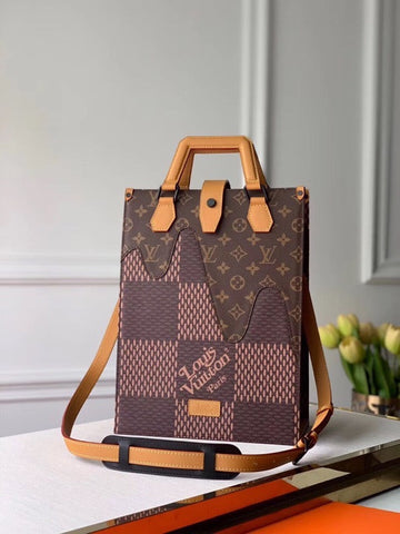 LV Nigo Mini Tote Bag Damier Ebtlme And Monogram Canvas For Womtlm, WoBags, Shoulder And Crossbody Bags 13.8in/35cm LV N40355