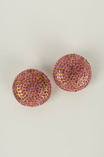 Boucles d'oreilles strass�es Chanel