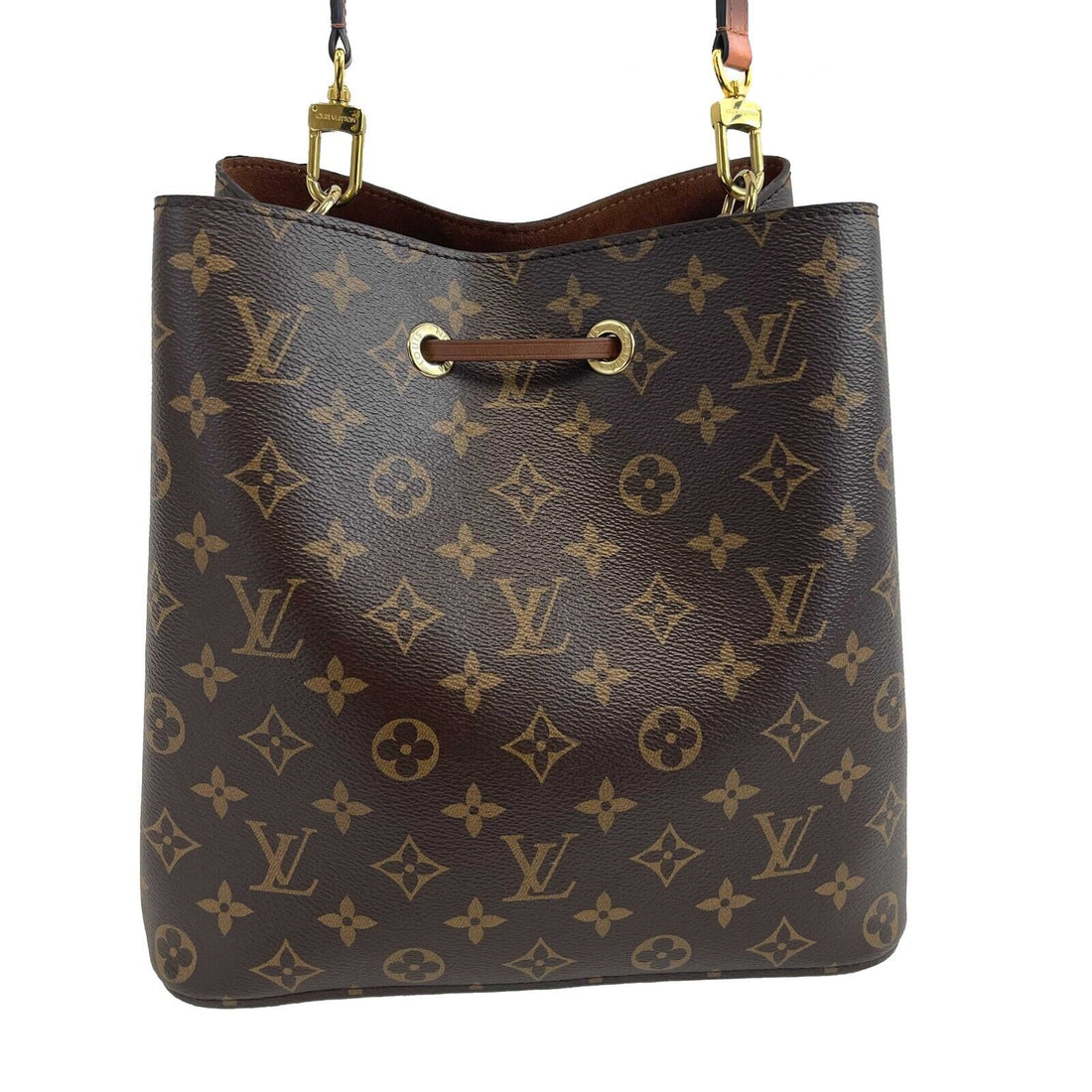 LOUIS VUITTON - Neonoe MM Monogram Brown Canvas Shoulder Bag FULL KIT
