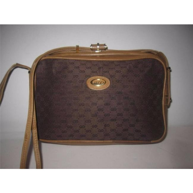 Gucci Gg Supreme Shoulder Guccissima Canvas Leather Brown Micro G Logo Print Canvas And Leather Cross Body