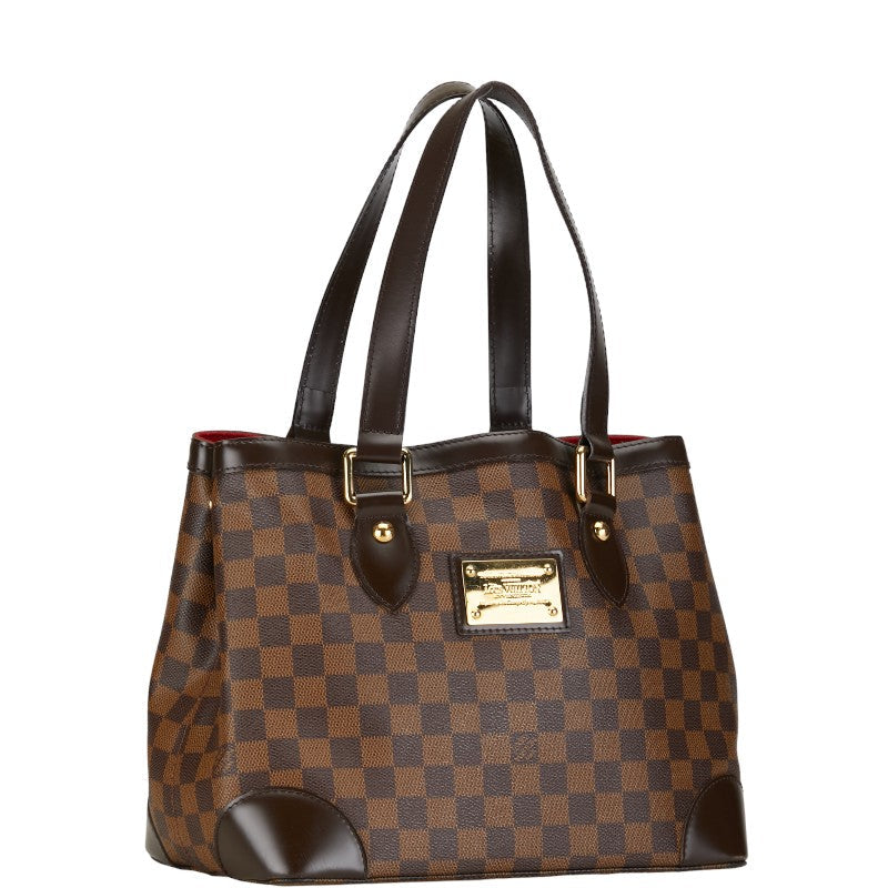 Louis Vuitton Damier Hamsteed PM Handbag N51205 Brown PVC Leather  Louis Vuitton