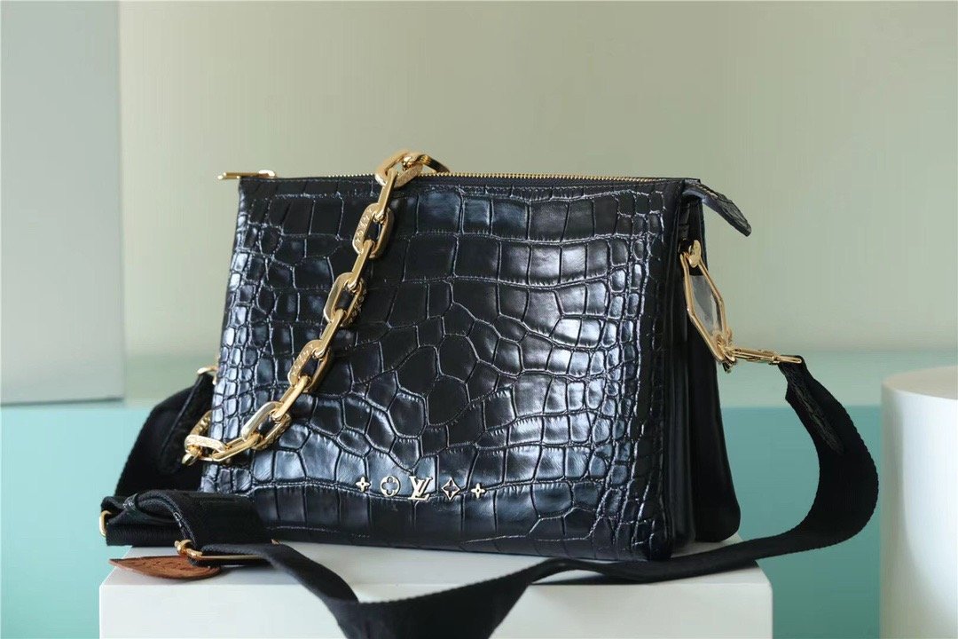 LV Coussin PM High Shiny Alligator Black For Womtlm,  Shoulder And Crossbody Bags 10.2n/26cm LV 