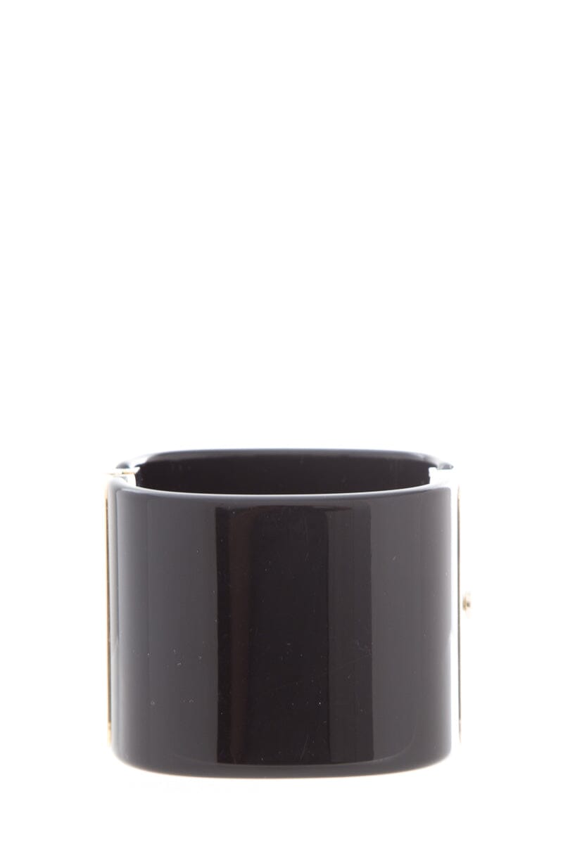 Chanel Black & Jewel Detail Cuff