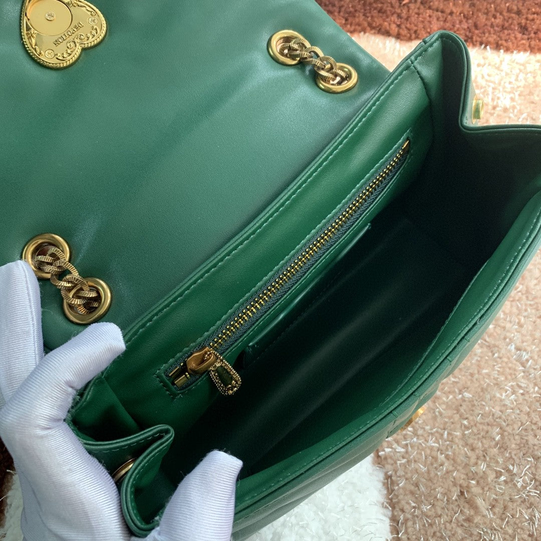 DG Medium Devotion Shoulder Bag In Quilted Nappa Gretlm For Womtlm 10.2in/26cm DG