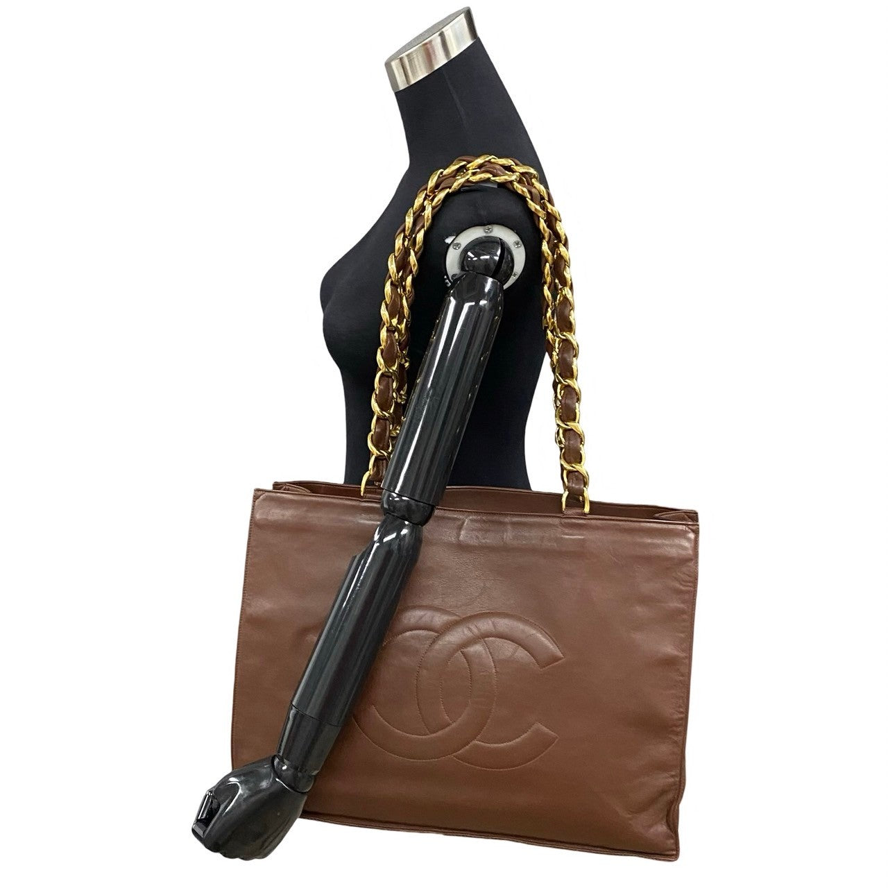 Chanel Coco Mark Tote Bag Leather Tote Bag 08458 in Good condition