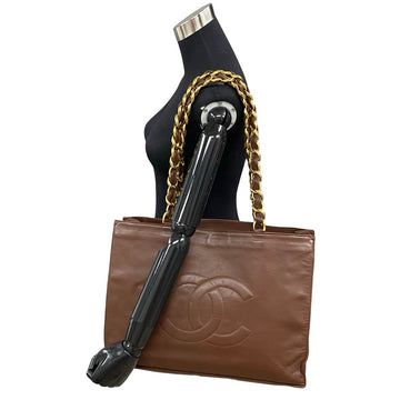 Chanel Coco Mark Tote Bag Leather Tote Bag 08458 in Good condition