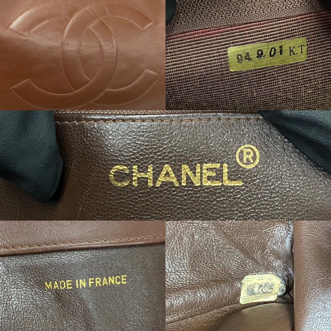 Chanel Coco Mark Tote Bag Leather Tote Bag 08458 in Good condition