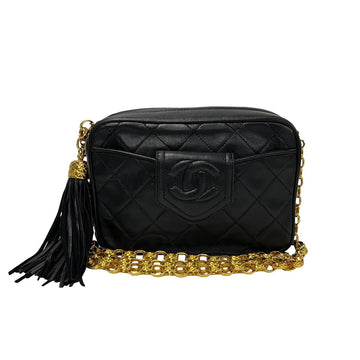 Chanel CC Matelasse Fringe Bag  Leather Crossbody Bag in Good condition