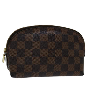 LOUIS VUITTON Damier Ebene Pochette Cosmetic PM Pouch N47516 LV Auth 70005
