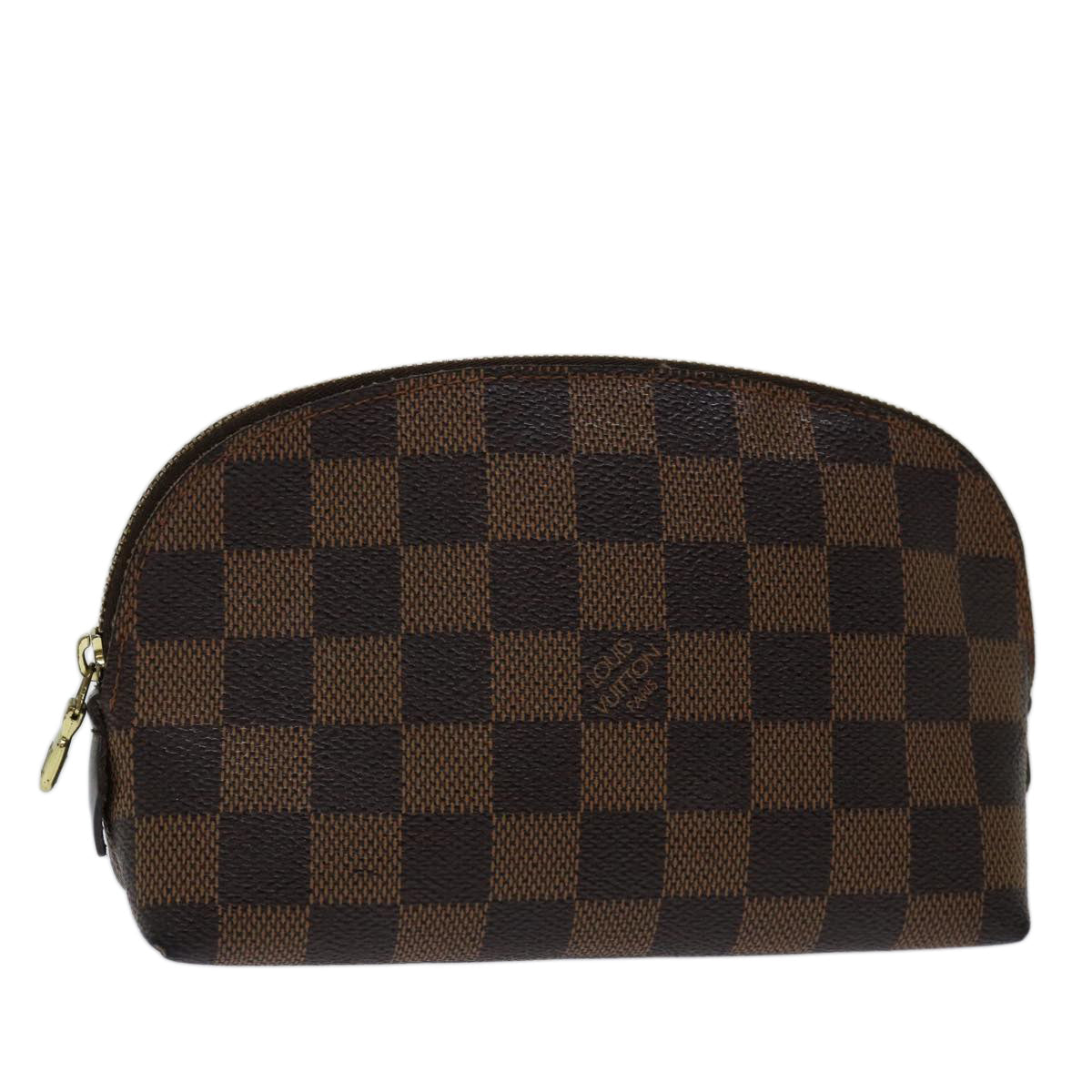 LOUIS VUITTON Damier Ebene Pochette Cosmetic PM Pouch N47516 LV Auth 70007