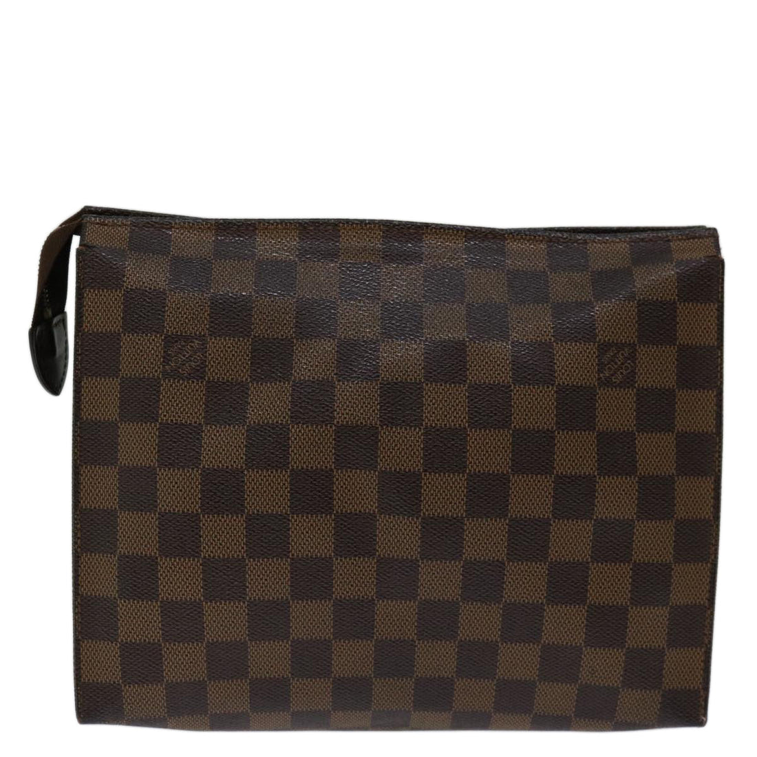 LOUIS VUITTON Damier Ebene Poche Toilette 26 Pouch N47543 LV Auth 70037