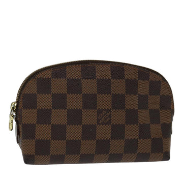 LOUIS VUITTON Damier Ebene Pochette Cosmetic PM Pouch N47516 LV Auth 70048