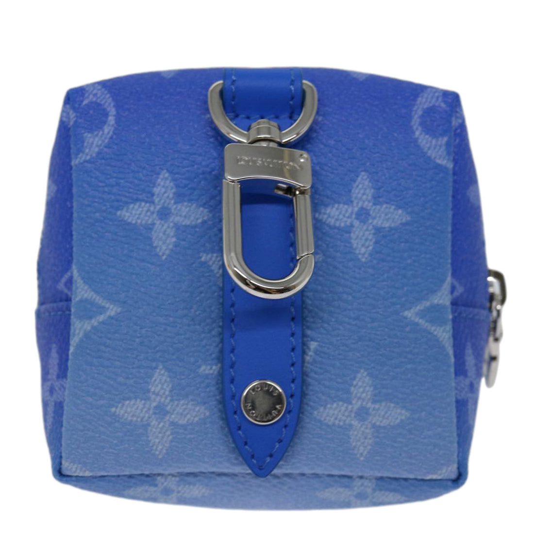 LOUIS VUITTON Monogram Clouds Bijoux Sac Squared Pouch Blue MP2792 Auth 70060S