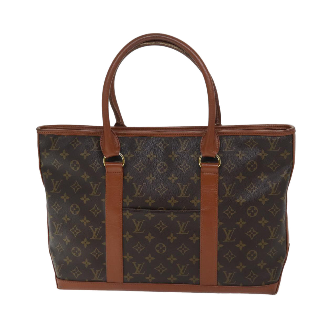 LOUIS VUITTON Monogram Sac Weekend PM Tote Bag M42425 LV Auth 70086