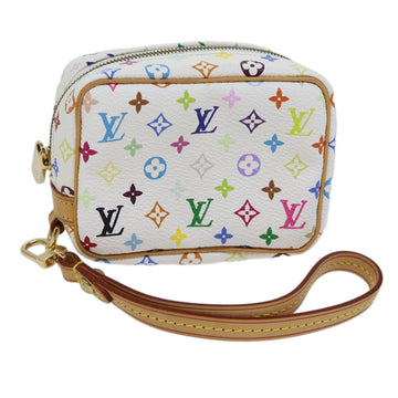 LOUIS VUITTON Monogram Multicolor Trousse Wapity Pouch White M58033 Auth 70443A