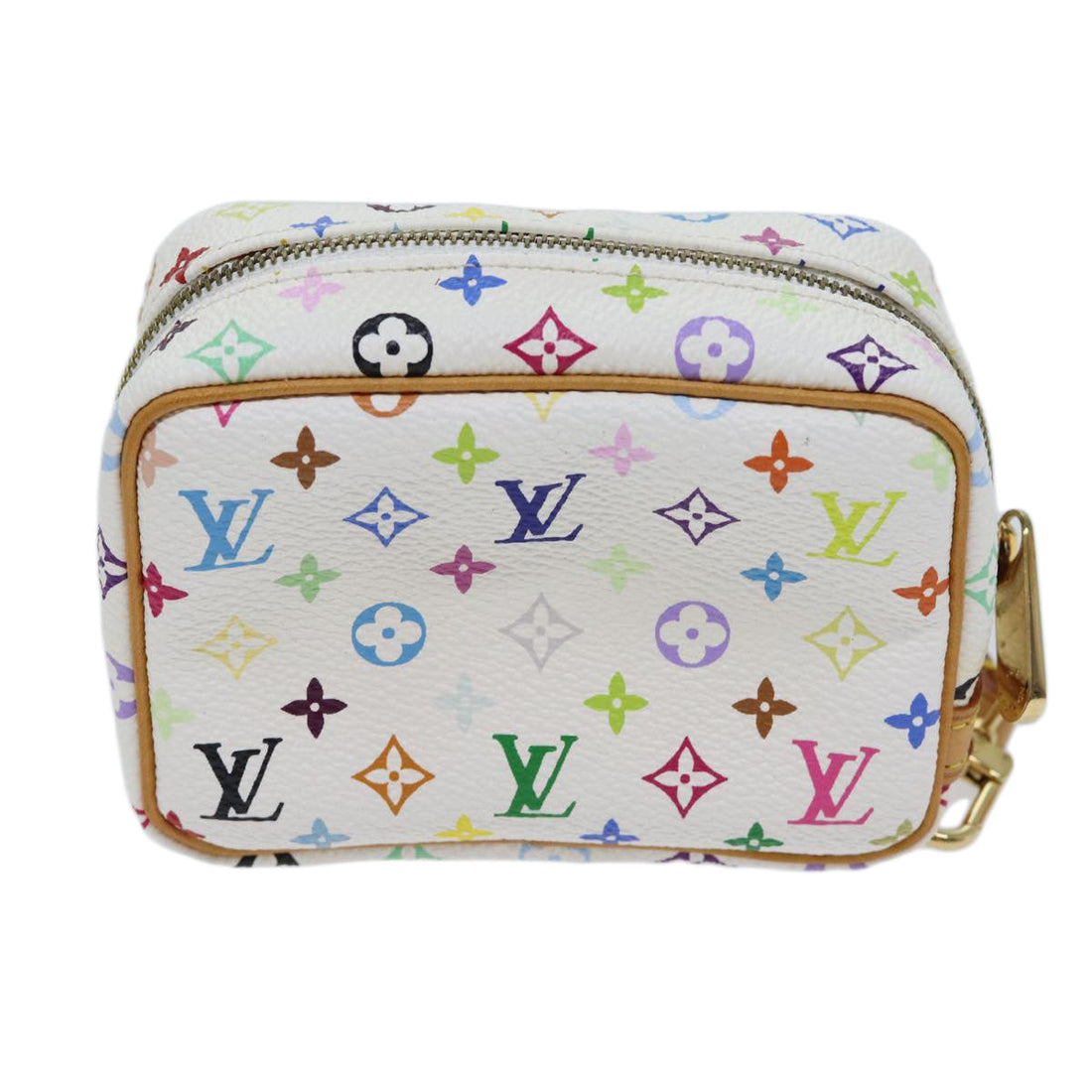 LOUIS VUITTON Monogram Multicolor Trousse Wapity Pouch White M58033 Auth 70443A