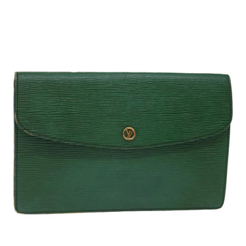 LOUIS VUITTON Epi Montaigne 27 Clutch Bag Green M52654 LV Auth 70739