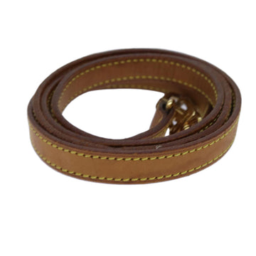 LOUIS VUITTON Shoulder Strap Leather 43.3" Beige LV Auth 70880