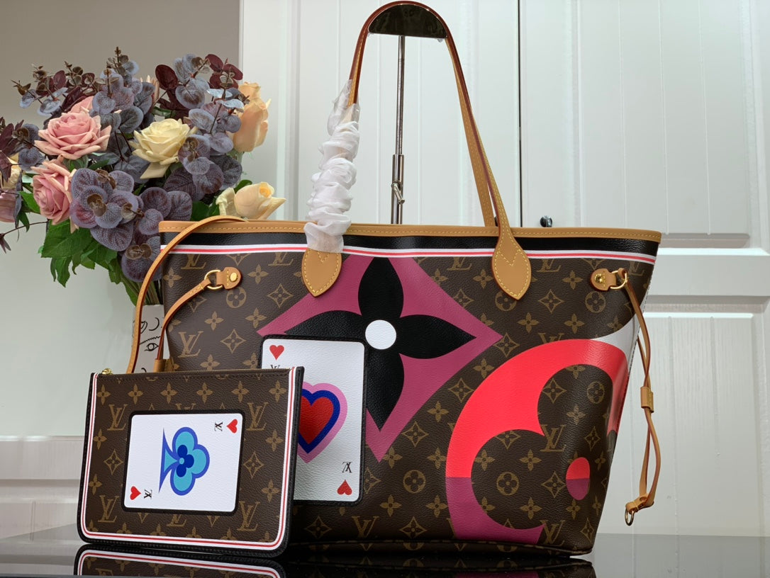 LV Neverfull MM Game On Tote Bag Monogram Canvas By Nicolas Ghesquiere For Womtlm,  Shoulder Bags 12.2in/31cm LV M57452