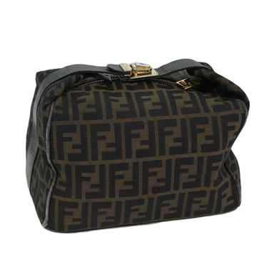 FENDI Zucca Canvas Vanity Hand Bag Brown Auth 71010