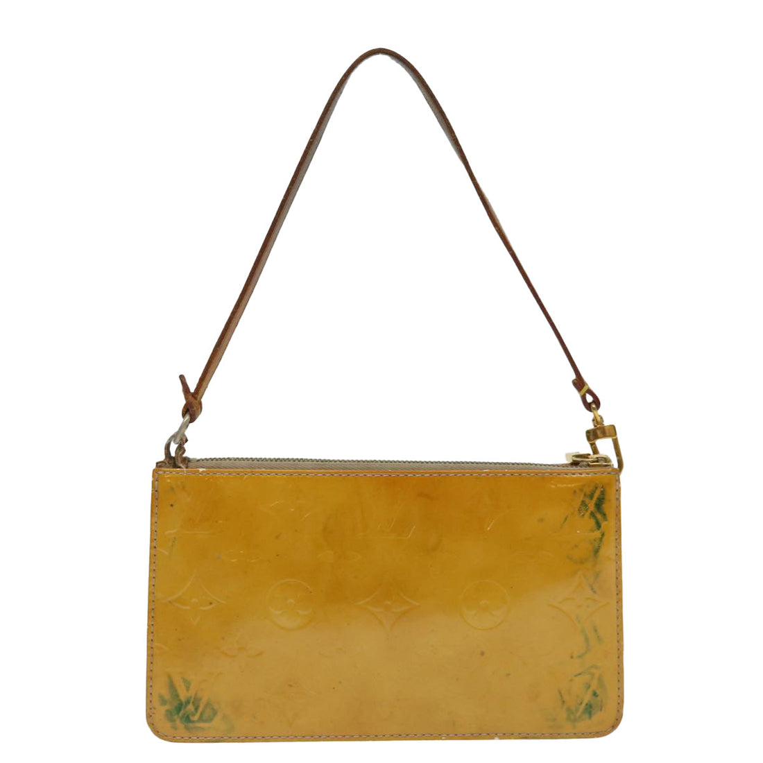 LOUIS VUITTON Monogram Vernis Lexington Pouch Beige M91010 LV Auth 71143