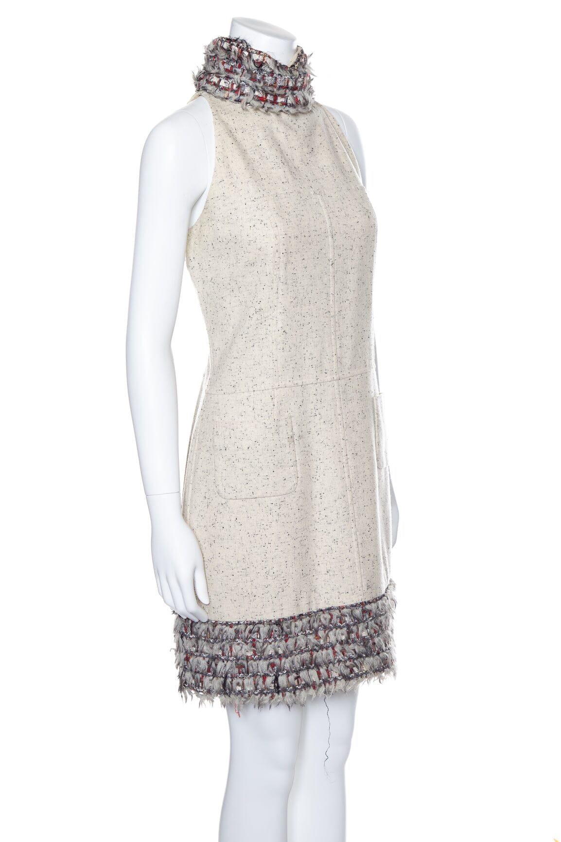 Chanel Multicolor Fantasy Tweed Sleeevless Dress SZ 40