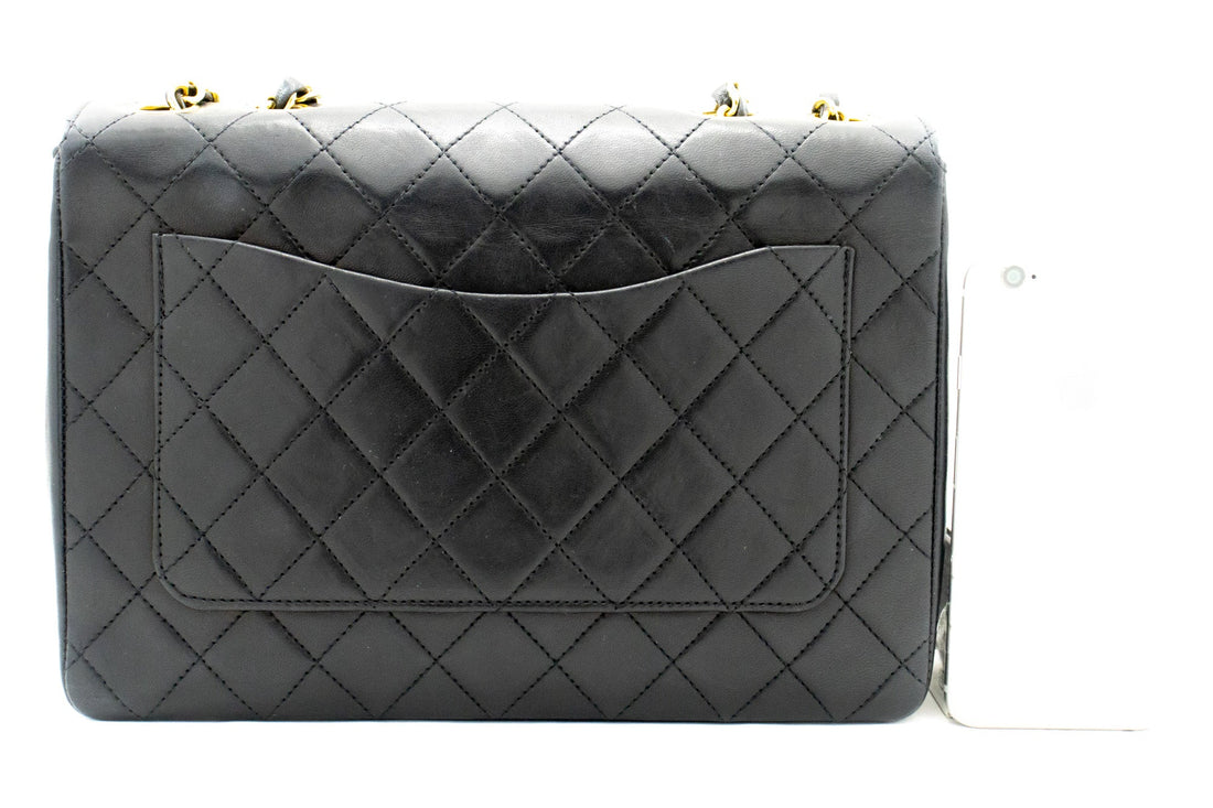 CHANEL Vintage Classic Chain Shoulder Bag Single Flap Quilted Lamb