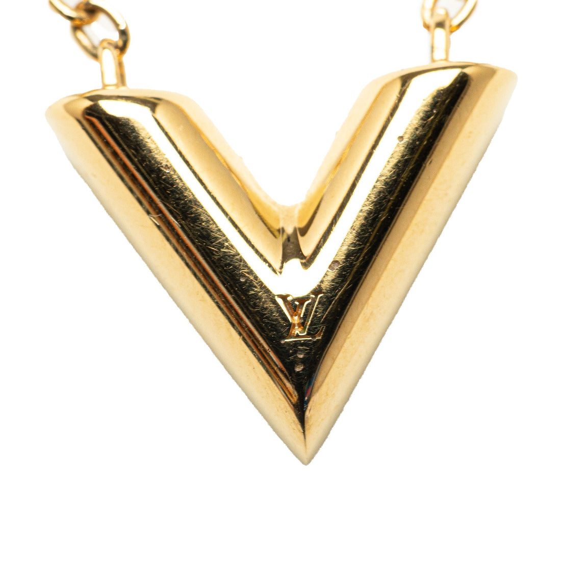 Gold Louis Vuitton Essential V Necklace